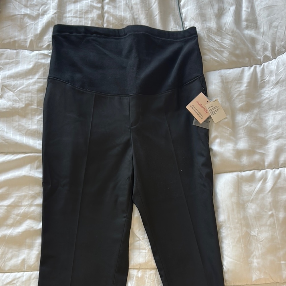 High-Waisted Black Maternity dress pants XL